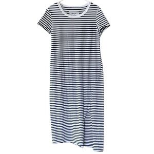 Like New Frank & Eileen Tee Lab Striped Slanted Hem Maxi Dress Striped Medium